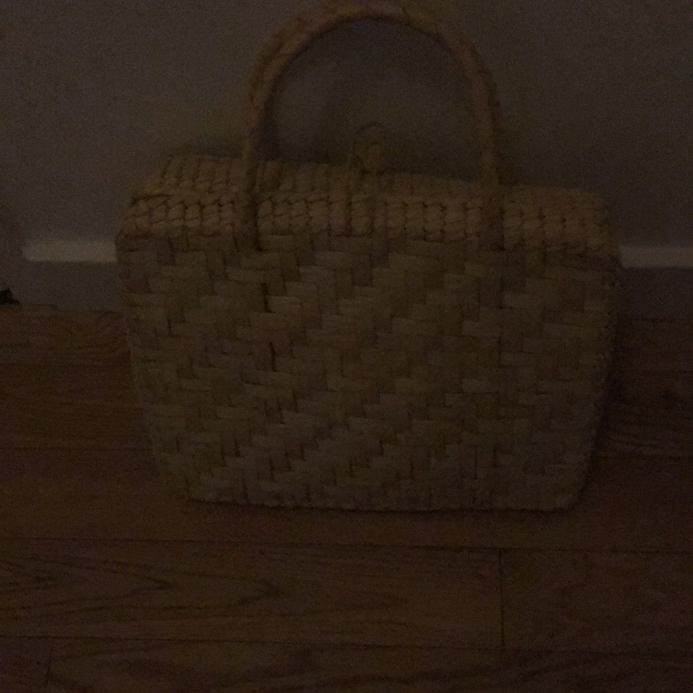 Hand made straw bag